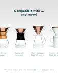 Stainless Steel Coffee Filter | Rose Gold | Fits Chemex & Hario